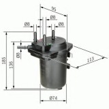 Filtru combustibil RENAULT MEGANE II Grandtour (KM0/1) (2003 - 2012) BOSCH 0 450 907 014