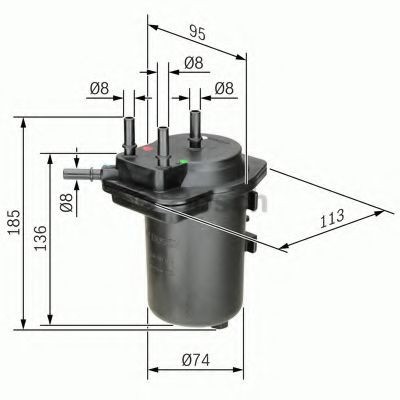 Filtru combustibil RENAULT MEGANE II Limuzina (LM0/1) (2003 - 2016) BOSCH 0 450 907 014 foto
