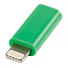 Adaptor USB lightning tata micro USB mama, verde foto