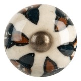 Cumpara ieftin Set 2 butoni mobilier ceramica multicolora &Oslash; 3x3 cm / S4 cm