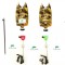 set 2 senzori /avertizori,baterii 9v incluse cu 2 swingeri cu led si 2 picheti