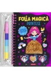 Folia Magica Printese Carte Activa Creativa Copii - 80 Folii Stralucitoare Autocolante, Paginile de Colorat, Stilou - Papai Barna