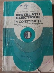 Instalatii electrice in constructii. Manual pentru clasa a 12-a