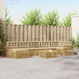 vidaXL Set Canapele Exterior Modulare Lemn Acacia Pernă Alb Bej Grădină