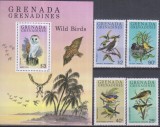 Timbre cu păsări sălbatice din Grenada-Grenadines