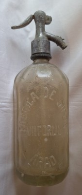 Fabrica de sifon VIITORUL ARAD - Turda, Sifon romanesc vechi din perioada regala, anii 1940, piesa de colectie foto