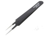 Pensetă ESD, 113mm, v&acirc;rf ascuțit