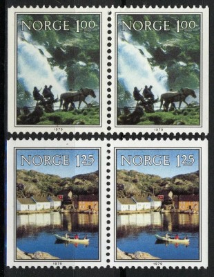 Norvegia 1979 - Peisaje, vederi, serie perechi neuzate foto