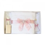 Trusou botez dantela roz pudra si fluturas Denikos&reg; 420