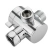 Deviator Brat Dus 3 Cai ABS 1/2 inch Argintiu Cromat - Conector Universal Para Dus