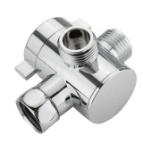 Deviator Brat Dus 3 Cai ABS 1/2 inch Argintiu Cromat - Conector Universal Para Dus
