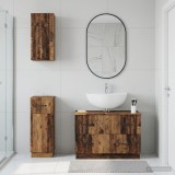 Cumpara ieftin Set de cabinet pentru baie cu 3 piese HOORN Lemn vechi