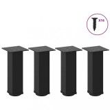 Gossi picioare masuta de cafea 4 buc negru 42-44 cm otel
