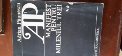 Manifest pentru mileniul trei vol.2 Adrian Paunescu 1986 foto