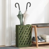 VidaXL Suport pentru umbrele verde măsliniu - 28x12x41 cm, din oțel