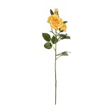 Floare decorativa artificiala, Trandafir, Galben, 60 cm, ATU-087688