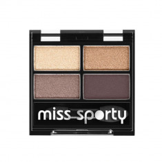 Fard de Pleoape Miss Sporty, Studio Color Quattro, 403 Smoky Brown Eyes, 5 g, Fard Miss Sporty, Farduri de Pleoape, Fard pentru Pleoape, Fard de Ochi,