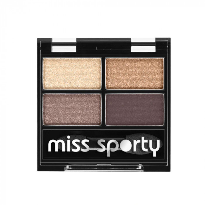 Fard de Pleoape Miss Sporty, Studio Color Quattro, 403 Smoky Brown Eyes, 5 g, Fard Miss Sporty, Farduri de Pleoape, Fard pentru Pleoape, Fard de Ochi,