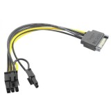 Cablu adaptor pentru alimentare placa video PCI-E 6 pini si 8 pini