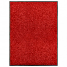 vidaXL Covoraș de ușă lavabil, roșu, 90 x 120 cm
