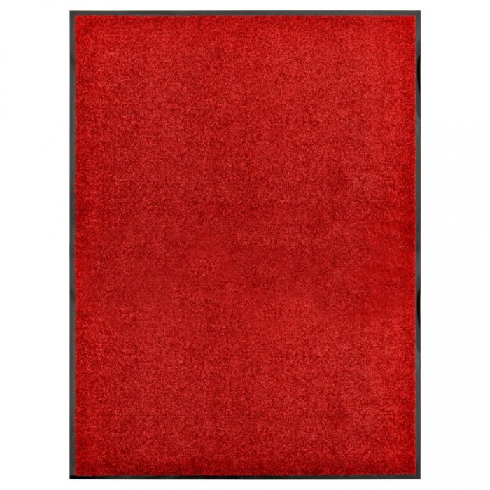 vidaXL Covoraș de ușă lavabil, roșu, 90 x 120 cm 323424