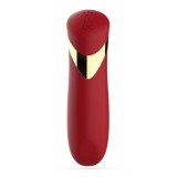 Vibrator Crushious Blinders, 10 Moduri Vibratii, Silicon, USB, Rosu, 10.2 cm