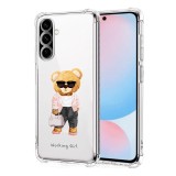 Husa antisoc pentru samsung galaxy a56, airbag pro, clear, working girl