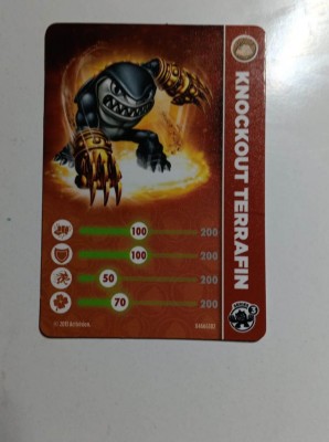 Skylanders Knockout Terrafin - Card foto