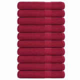 VidaXL Prosoape pentru saună 10 buc Bordeaux 360 g/m&sup2; 100% bumbac