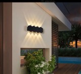 Aplica LED AX231, Exterior si Interior, 8 Surse, 16W, Negru, 3000K