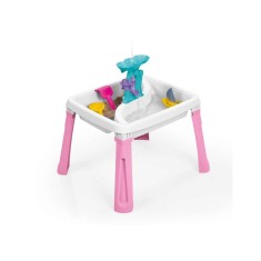 Masuta de activitati 3 in 1 pentru copii - Alb&amp;amp; roz foto