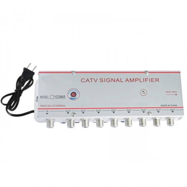 Amplificator Semnal TV 8 Iesiri 1020MK8 20dB 12F012 XXM