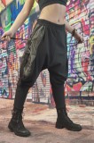 Cumpara ieftin D855-1 Pantaloni casual model vagabond cu turul lasat