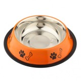 Castron din inox pentru caini, antiderapant, 0.71 l/16.5 cm