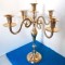 Impresionant sfesnic candelabra cinci brate Regency alama placata aur anii 20-30