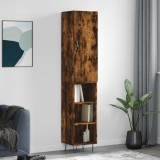 Cumpara ieftin Dulap &icirc;nalt, stejar fumuriu, 34,5x34x180 cm, lemn prelucrat