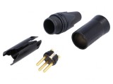 Mufă XLR 3 Pin Tată pe Cablu Lipire, Neutrik