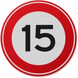 Semn din aluminiu de circulație 15 km