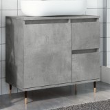Gossi dulap de baie, gri beton, 65x33x60 cm, lemn prelucrat
