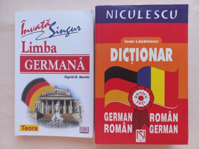 INVATA SINGUR LIMBA GERMANA- SIGRID B. MARTIN + DICTIONAR GERMAN- ROMAN/ ROMAN- foto