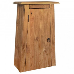 Dulap suspendat baie, lemn masiv de pin reciclat, 42x23x70 cm | Okazii.ro