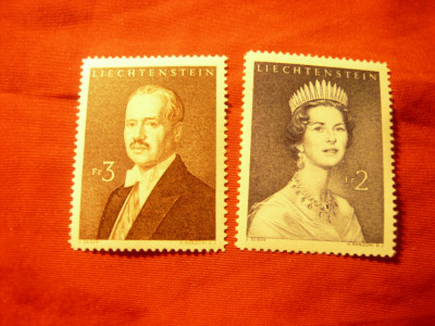 Serie Liechtenstein 1960 Perechea Regala , 2 valori foto