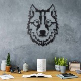 Cumpara ieftin Tablou metalic Wolf Negru 38x50 cm