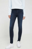 Tommy Jeans jeansi femei, culoarea albastru marin