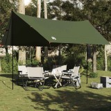 Prelata Camping vidaXL Verde Măsliniu 438x376x212cm Impermeabilă Poliester cu PU, Sac Transport inclus