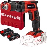 Einhell TE-DY 18 Li PXC + Twinpack CB - Masina de insurubat valiza plastic + Set 2 acumulatori Li-Ion 18 V 2.5 Ah