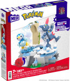 Set de constructie - Mega - Pokemon Piplup and Sneasel&#039;s Snow Day | Mattel