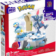 Set de constructie - Mega - Pokemon Piplup and Sneasel's Snow Day | Mattel