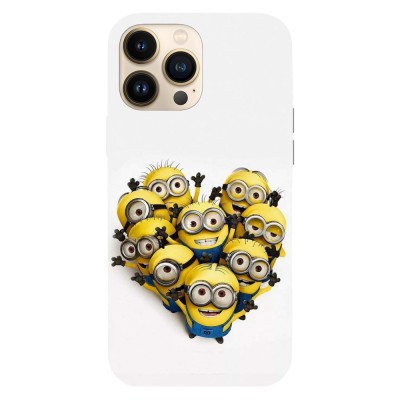 Husa compatibila cu Apple iPhone 15 Plus model Minions Hearth, Silicon, TPU, Viceversa foto