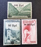 Luxemburg (Ocupația Deutsches Reich) 1940 - Lot de 3 Mărci Poștale cu Valori Mari &icirc;n Reichspfennig (60 Rpf, 80 Rpf, 100 Rpf) cu Supratipar - Cod: -TG1
